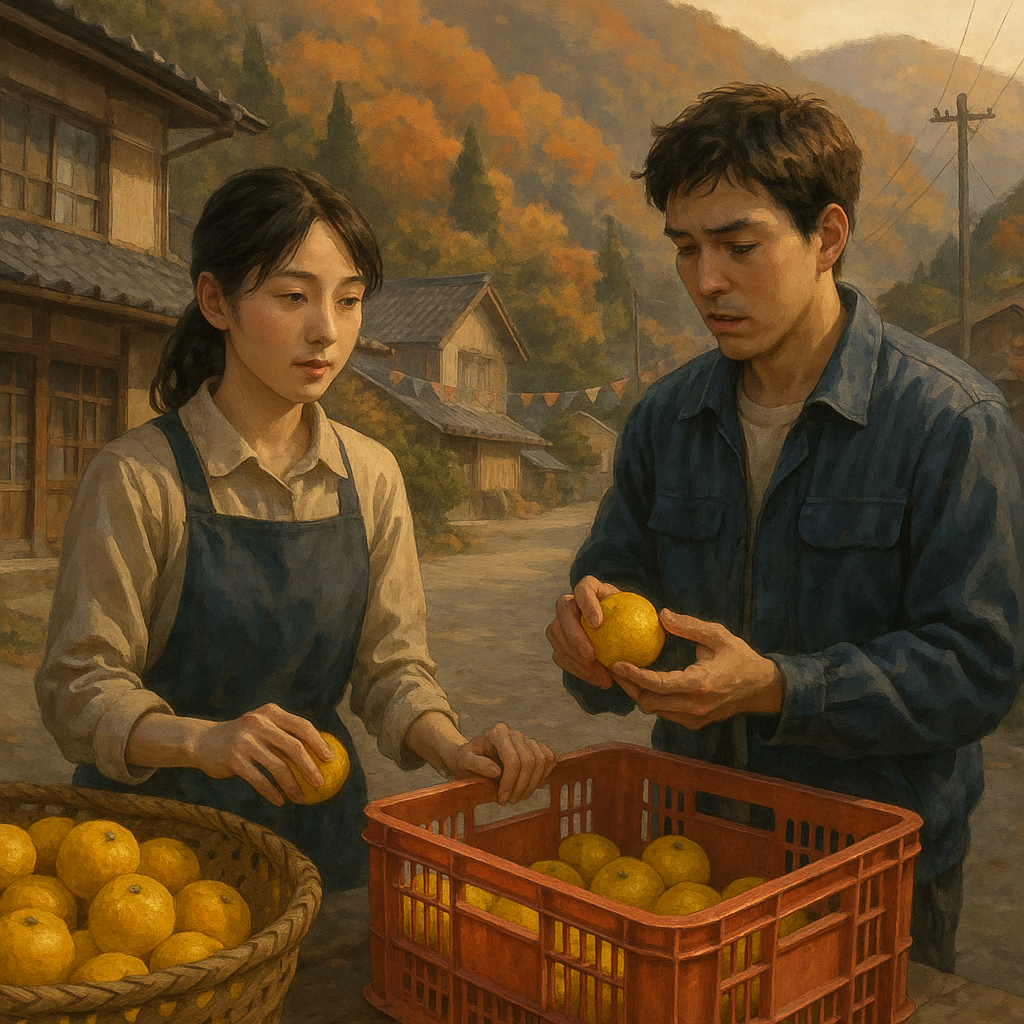 高知県安芸郡北川村を舞台にした恋愛小説の挿絵